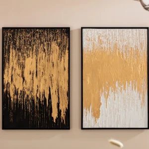 Taulut | Olohuone>KARE Design Abstract Black Kehystetty Taulu 80x120cm