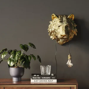 Seinävalaisimet>KARE Design Animal Tiger Head Leijonan Pää Seinävalaisin 34cm
