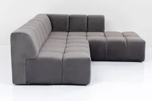 Kulmasohvat>KARE Design Belami Velvet Kulmasohva - Samettia, Harmaa, Oikea