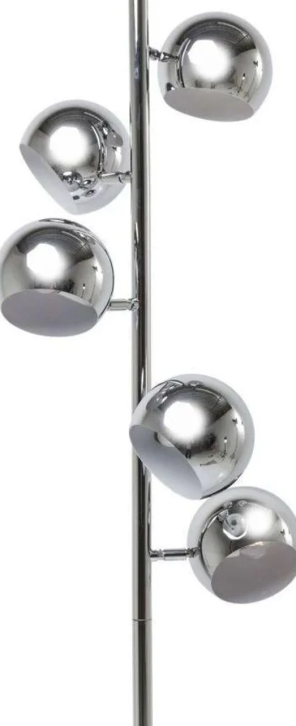 Lattiavalaisimet | Olohuone>KARE Design Calotta Chrome 5-lite Lattiavalaisin