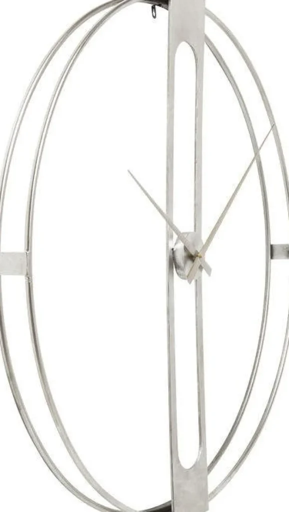 Kellot>KARE Design Clip Silver Seinäkello, Hopea Ø60cm