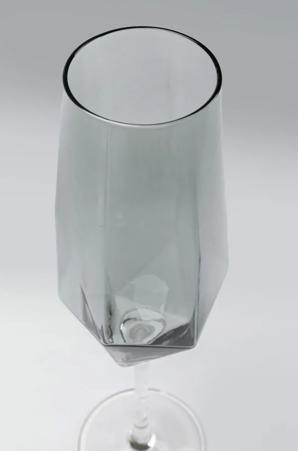 Viinilasit | Lasit>KARE Design Diamond Smoke Samppanjalasi