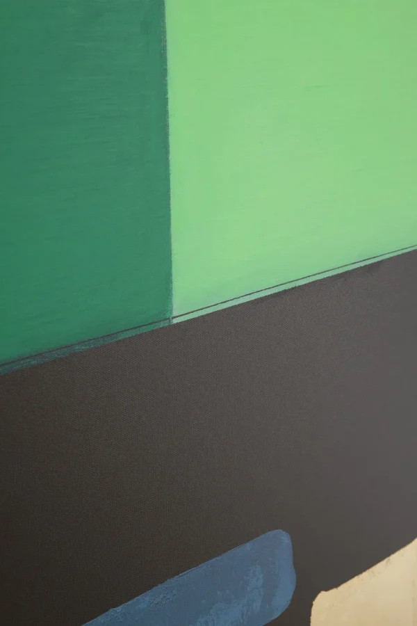Taulut>KARE Design Abstract Shapes Kehystetty Taulu, Vihreä 73x143cm