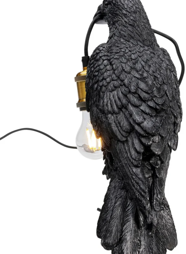 Pöytävalaisimet>KARE Design Animal Crow Varis Pöytävalaisin, Matta Musta 34cm