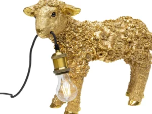 Pöytävalaisimet>KARE Design Animal Flower Sheep Lammas Pöytävalaisin, Kulta 36cm