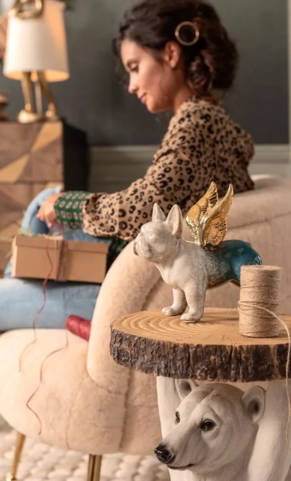 Sohvapöydät>KARE Design Animal Polar Bear Jääkarhu Sivupöytä Ø37cm