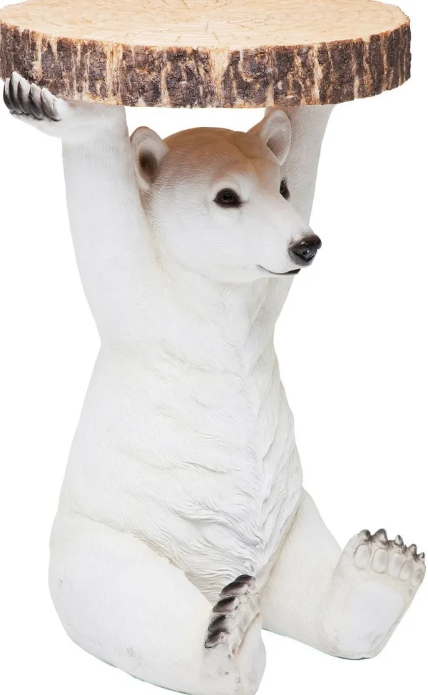 Sohvapöydät>KARE Design Animal Polar Bear Jääkarhu Sivupöytä Ø37cm