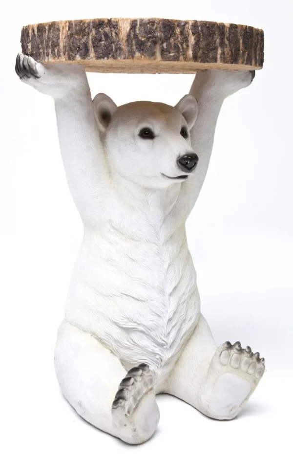 Sohvapöydät>KARE Design Animal Polar Bear Jääkarhu Sivupöytä Ø37cm