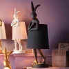 Pöytävalaisimet>KARE Design Animal Rabbit Pupu Pöytävalaisin, Pupulamppu, Matta Musta 68cm