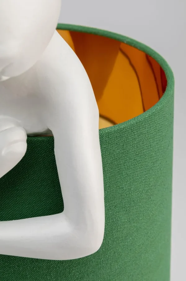 Pöytävalaisimet>KARE Design Animal Rabbit Pupu Pöytävalaisin, Pupulamppu, Valkoinen/vihreä 68cm