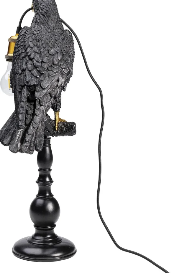 Pöytävalaisimet>KARE Design Animal Sitting Crow Varis Pöytävalaisin, Matta Musta 61cm