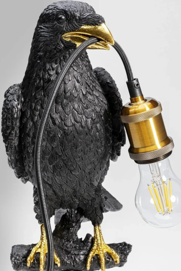Pöytävalaisimet>KARE Design Animal Sitting Crow Varis Pöytävalaisin, Matta Musta 61cm