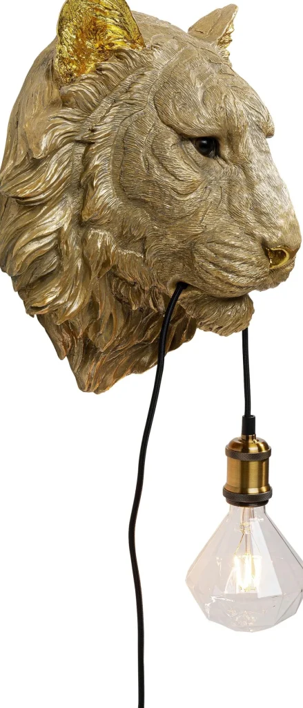 Seinävalaisimet>KARE Design Animal Tiger Head Leijonan Pää Seinävalaisin 34cm
