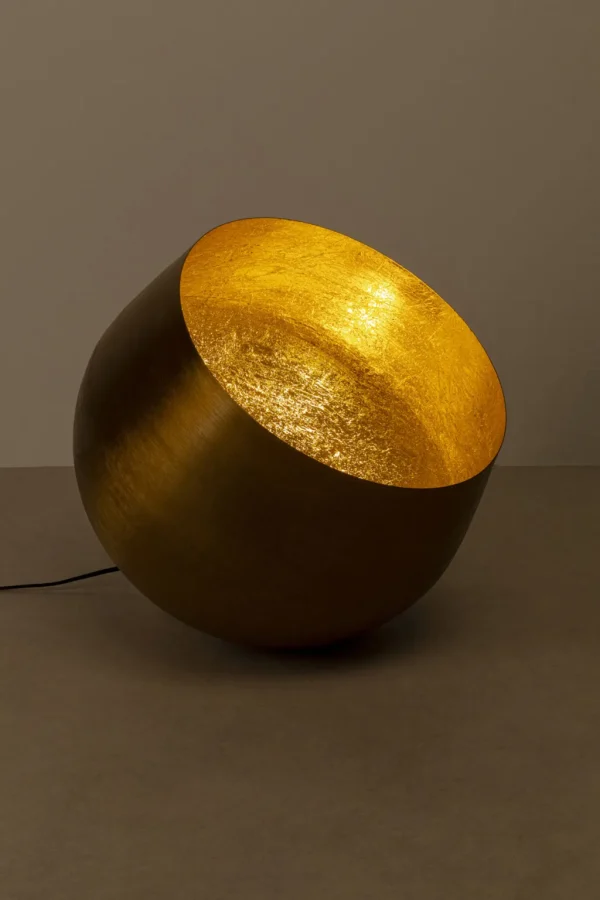 Lattiavalaisimet>KARE Design Apollon Smooth Gold Lattiavalaisin Ø50cm