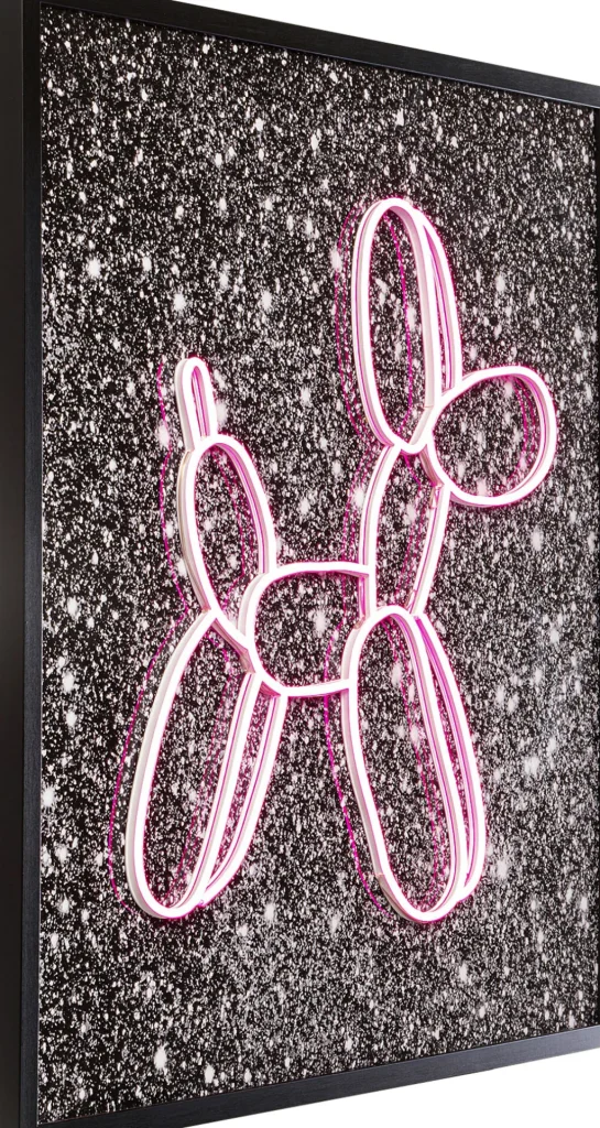 Taulut>KARE Design Balloon Dog LED Lasitaulu 80x80cm