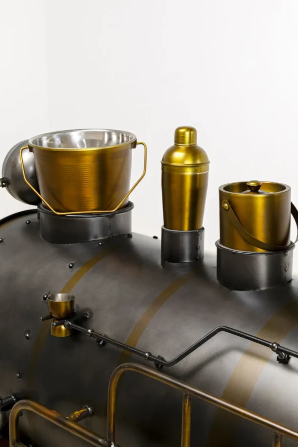 Baarit>KARE Design Bar Steamlock Baari Veturi, Teräs, Mangopuu 225cm