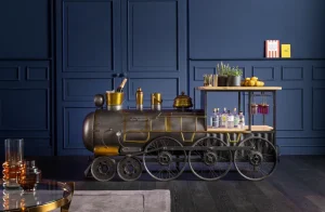 Baarit>KARE Design Bar Steamlock Baari Veturi, Teräs, Mangopuu 225cm