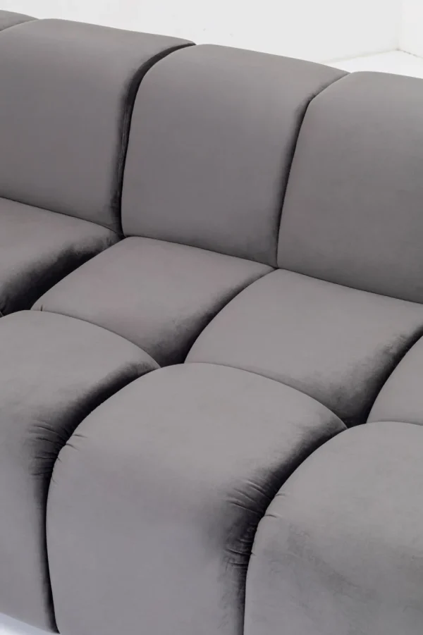 Kulmasohvat>KARE Design Belami Velvet Kulmasohva - Samettia, Harmaa, Oikea