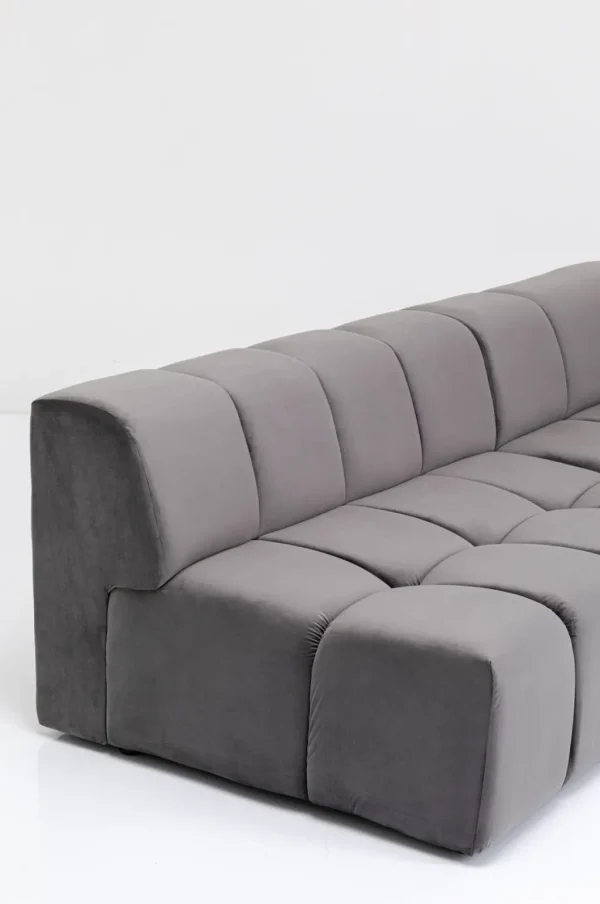 Kulmasohvat>KARE Design Belami Velvet Kulmasohva - Samettia, Harmaa, Oikea