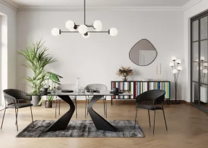 Tuolit>KARE Design Belle Tuoli Käsinojilla - Antrasiitti (2/Setti)