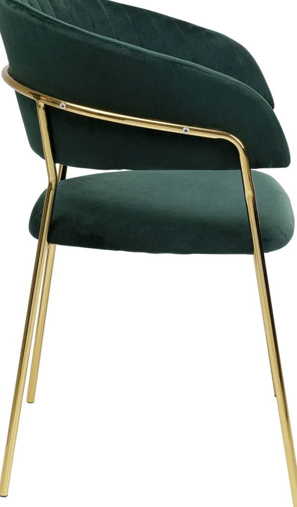 Tuolit>KARE Design Belle Tuoli Käsinojilla - Sametti, Vihreä (2/Setti)