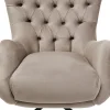 Nojatuolit>KARE Design Bellissima Pyörivä Nojatuoli - Samettia, Beige