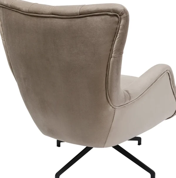 Nojatuolit>KARE Design Bellissima Pyörivä Nojatuoli - Samettia, Beige