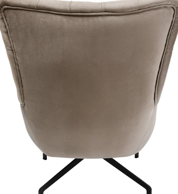 Nojatuolit>KARE Design Bellissima Pyörivä Nojatuoli - Samettia, Beige