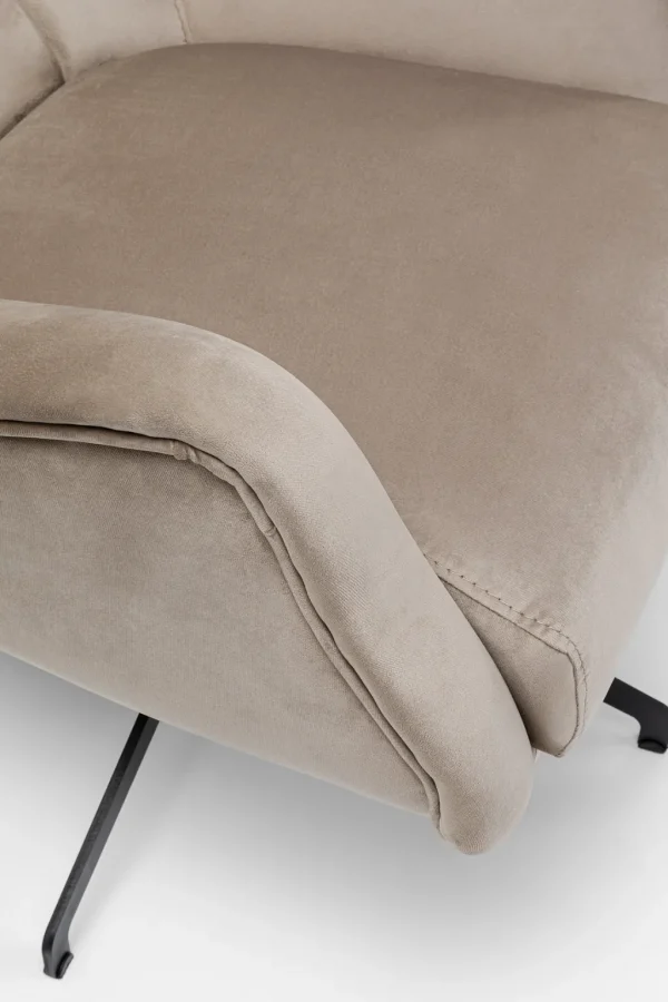 Nojatuolit>KARE Design Bellissima Pyörivä Nojatuoli - Samettia, Beige