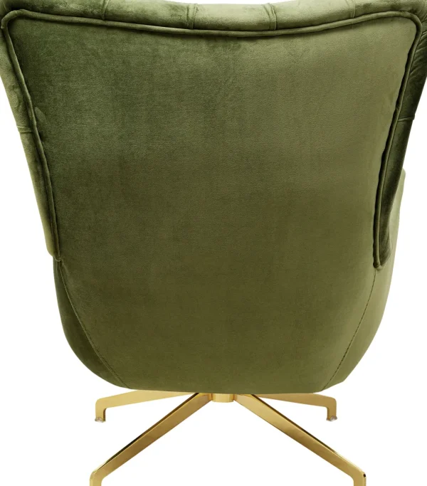 Nojatuolit>KARE Design Bellissima Pyörivä Nojatuoli - Samettia, Vihreä