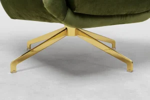 Nojatuolit>KARE Design Bellissima Pyörivä Nojatuoli - Samettia, Vihreä