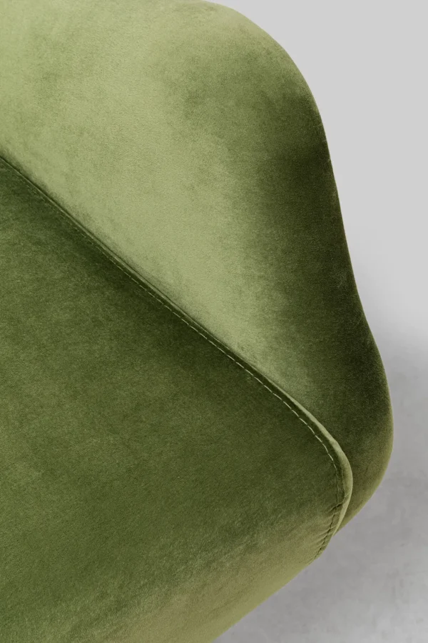 Nojatuolit>KARE Design Bellissima Pyörivä Nojatuoli - Samettia, Vihreä