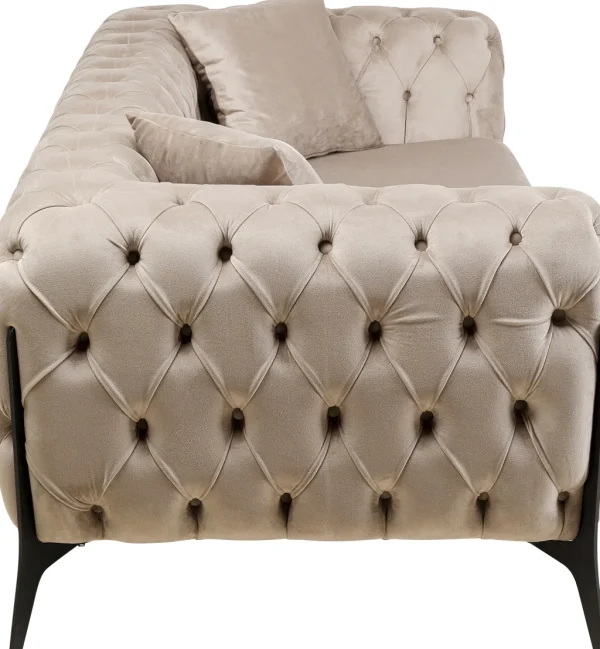 Sohvat>KARE Design Bellissima Sohva 2-istuttava - Sametti, Beige 200cm