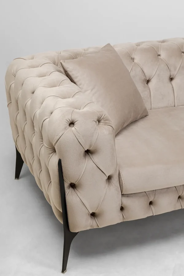 Sohvat>KARE Design Bellissima Sohva 2-istuttava - Sametti, Beige 200cm