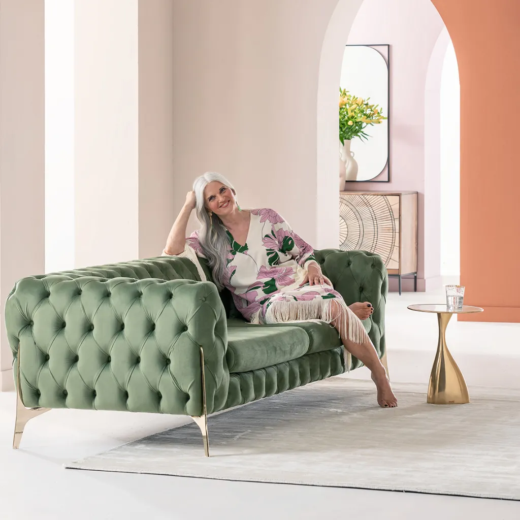 bellissima_sohva_istuttava__sametti_vihre_cm_0.webp Sohvat | Olohuone>KARE Design Bellissima Sohva 2-istuttava - Sametti, Vihreä 200cm