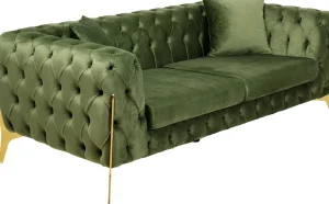 Sohvat | Olohuone>KARE Design Bellissima Sohva 2-istuttava - Sametti, Vihreä 200cm