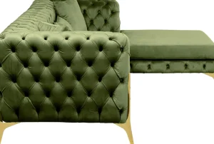 Olohuone | Kulmasohvat>KARE Design Bellissima Velvet Kulmasohva Vihreä Oikea 240x180cm
