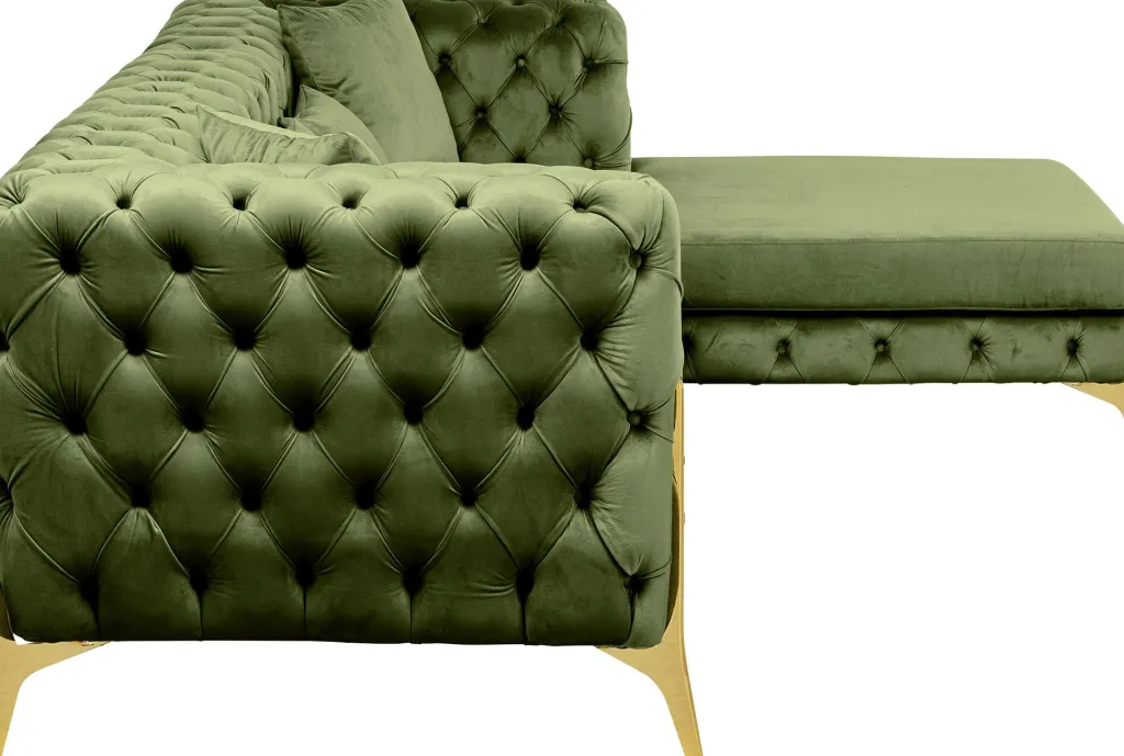 bellissima_velvet_kulmasohva_vihre_oikea_xcm_1.webp Olohuone | Kulmasohvat>KARE Design Bellissima Velvet Kulmasohva Vihreä Oikea 240x180cm