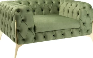 Nojatuolit>KARE Design Bellissima Velvet Nojatuoli, Sametti, Vihreä 120cm