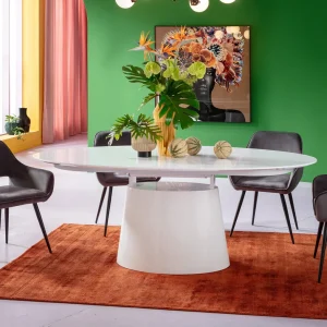 Pöydät>KARE Design Benvenuto Jatkettava Pöytä, Valkoinen 200(50)x110cm