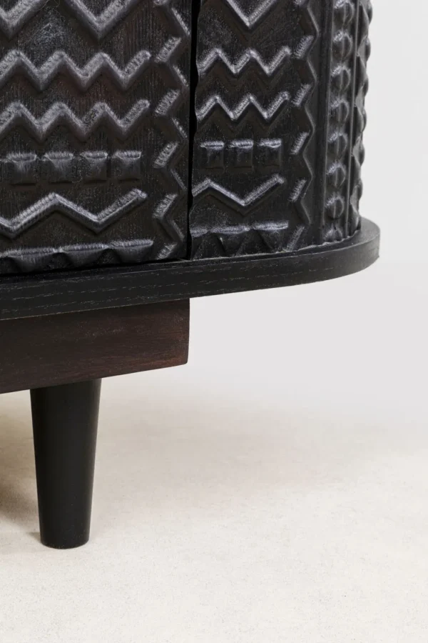 Lipastot>KARE Design Berber Senkki, Mangopuuta, Musta 160x75cm