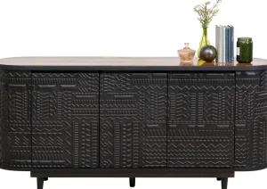 Lipastot>KARE Design Berber Senkki, Mangopuuta, Musta 160x75cm