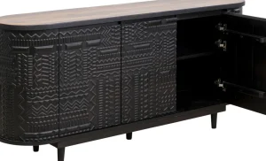 Lipastot>KARE Design Berber Senkki, Mangopuuta, Musta 160x75cm