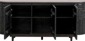 Lipastot>KARE Design Berber Senkki, Mangopuuta, Musta 160x75cm