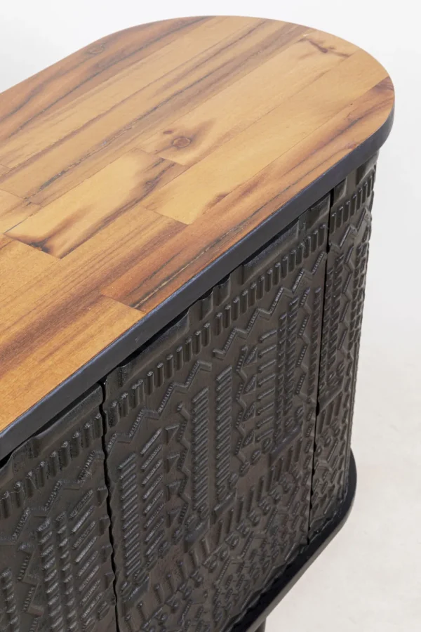 Lipastot>KARE Design Berber Senkki, Mangopuuta, Musta 160x75cm
