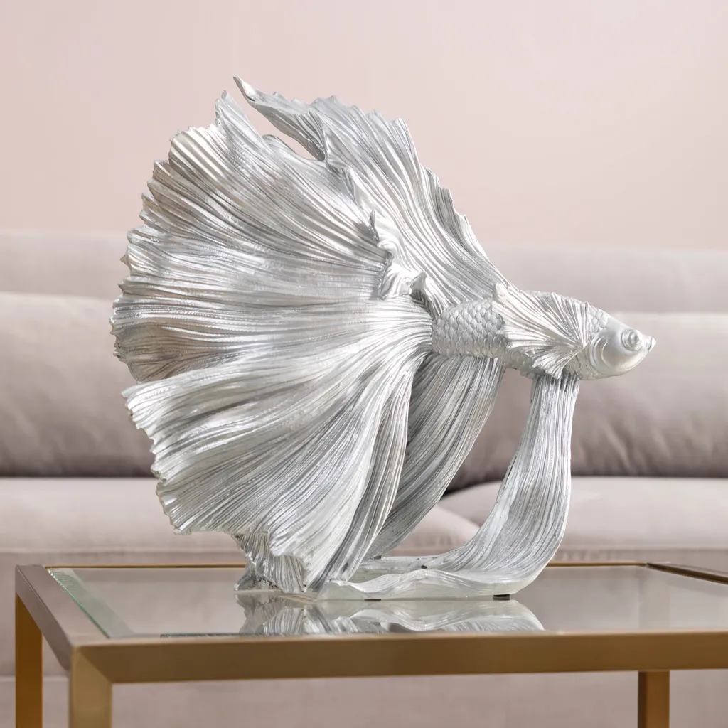 betta_fish_small_koristeesine_hopea_0.webp Koriste-Esineet>KARE Design Betta Fish Small Koriste-esine, Hopea