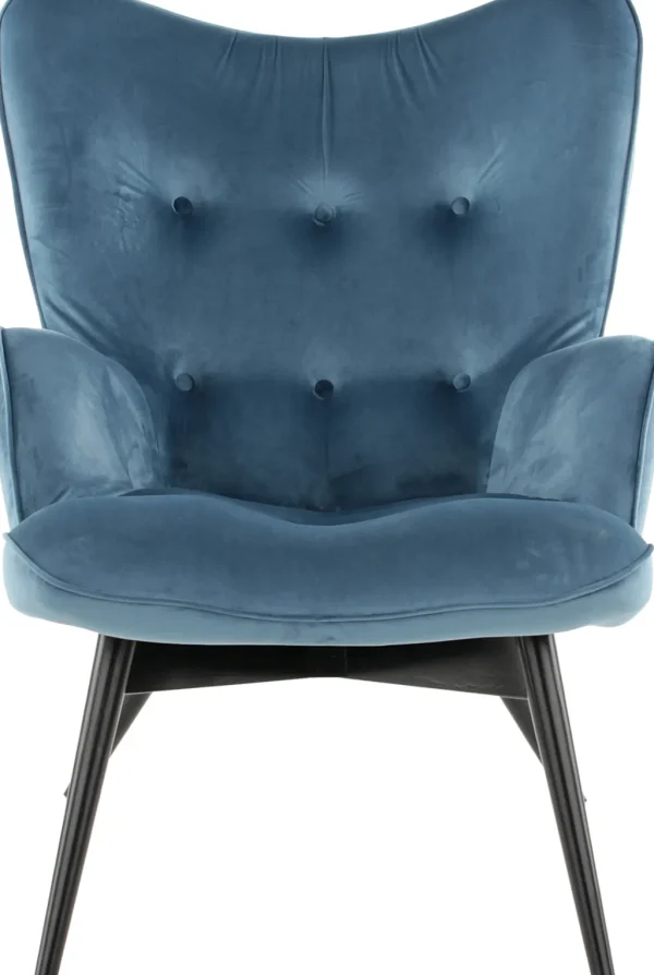 Olohuone | Nojatuolit>KARE Design Black Vicky Velvet Nojatuoli Sinivihreä