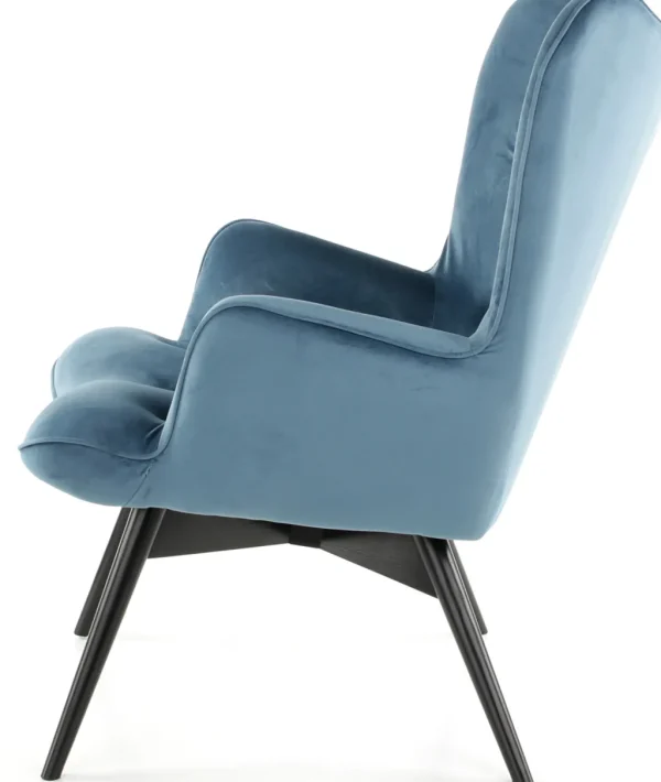 Olohuone | Nojatuolit>KARE Design Black Vicky Velvet Nojatuoli Sinivihreä