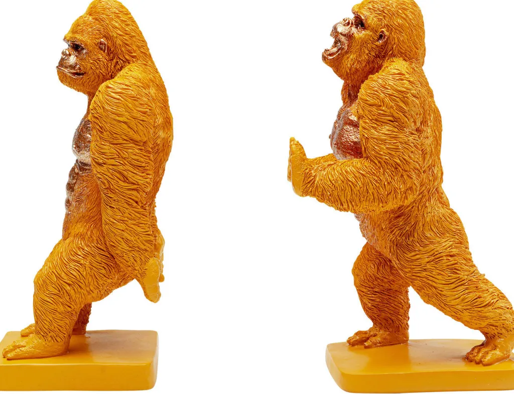 bookend_gorilla_orange_set_1.webp Kirjatuet>KARE Design Bookend Gorilla Orange (2/Set)