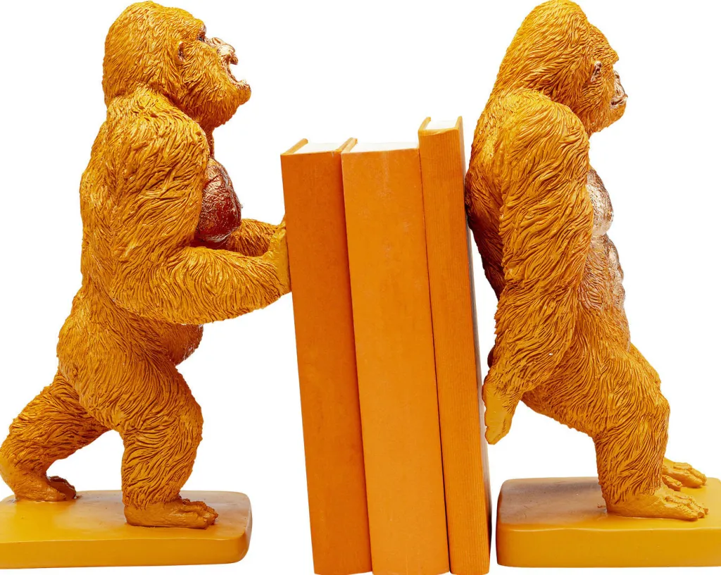 bookend_gorilla_orange_set_2.webp Kirjatuet>KARE Design Bookend Gorilla Orange (2/Set)